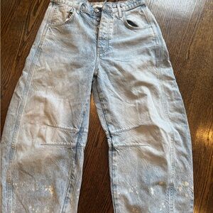 Free people barrel jeans like new